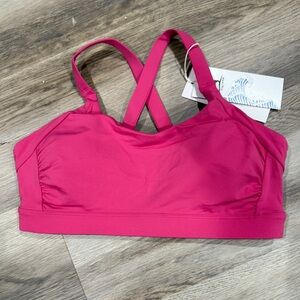 IcyZone Womens Pink Sports Bra Size Small‎ Nylon/Spandex Blend NWT
